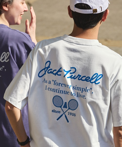 JACK PURCELL(ジャックパーセル)の「CONVERSE JACK PURCELL/コンバース ジャック パーセル ポイントロゴ刺繍/グラフィックプリント 半袖Tシャツ(Tシャツ/カットソー・メンズ・ブルー系/ブルー/オフホワイト/アッシュグレー/ホワイト系1/ホワイト系・L/M)」の15枚目の写真