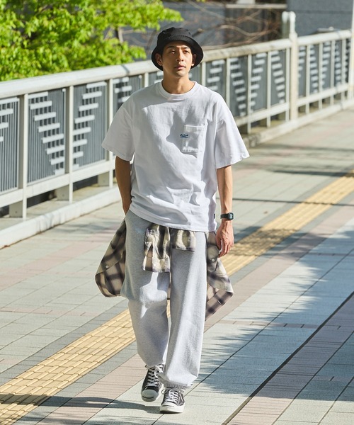 JACK PURCELL(ジャックパーセル)の「CONVERSE JACK PURCELL/コンバース ジャック パーセル ポイントロゴ刺繍/グラフィックプリント 半袖Tシャツ(Tシャツ/カットソー・メンズ・ブルー系/ブルー/オフホワイト/アッシュグレー/ホワイト系1/ホワイト系・L/M)」の20枚目の写真