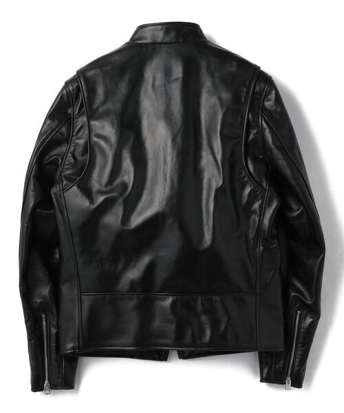 schott(ショット)の「Schott/ショット/HORSE LEATHER CAFE RACER 641XX/ホースレザー カフェレーサー シングルライダース(ライダースジャケット・メンズ・ブラック・40/36/34/38/42/44)」の3枚目の写真