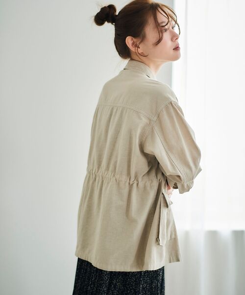 le.coeur blanc（ルクールブラン）の「ミリタリーハーフジャケット（ミリタリージャケット・レディース・カーキオリーブ/ベージュ・38）」の15枚目の写真