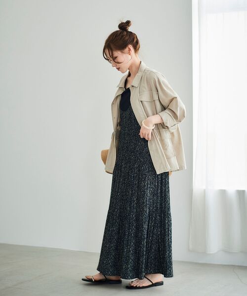 le.coeur blanc（ルクールブラン）の「ミリタリーハーフジャケット（ミリタリージャケット・レディース・カーキオリーブ/ベージュ・38）」の19枚目の写真