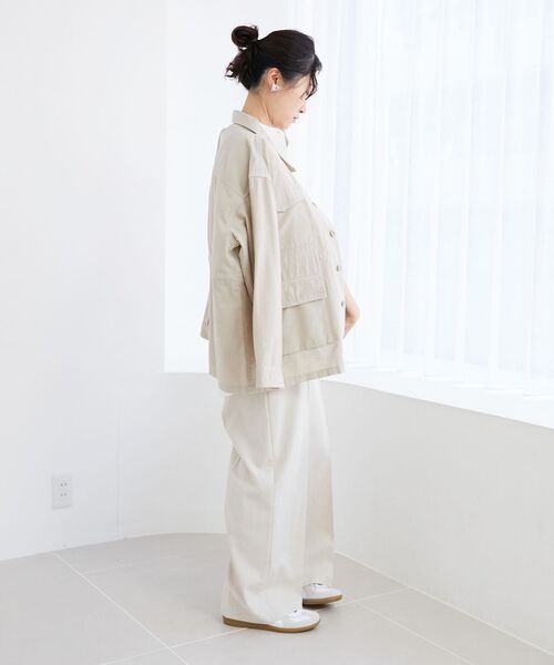 le.coeur blanc（ルクールブラン）の「ミリタリーハーフジャケット（ミリタリージャケット・レディース・カーキオリーブ/ベージュ・38）」の21枚目の写真