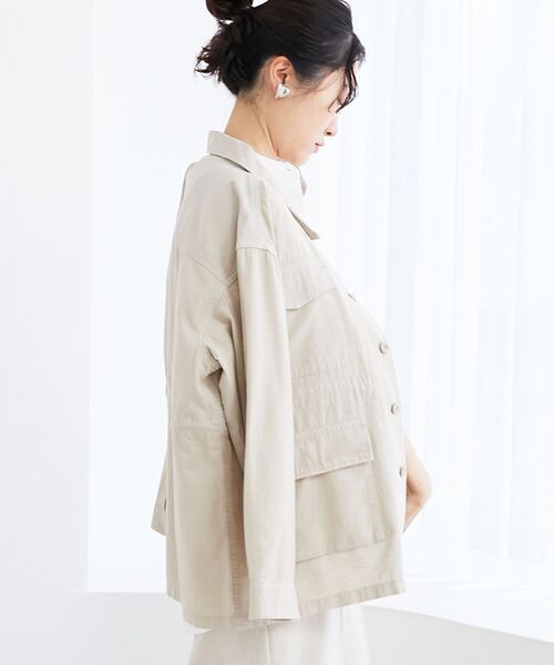 le.coeur blanc（ルクールブラン）の「ミリタリーハーフジャケット（ミリタリージャケット・レディース・カーキオリーブ/ベージュ・38）」の22枚目の写真