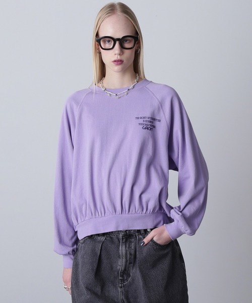 ROSE BUD(ローズバッド)の「(CREOLME)LOGO SWEAT SHIRT(スウェット・レディース・ブラック/パープル/ブルー・ONE SIZE)」の3枚目の写真