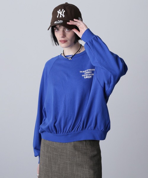 ROSE BUD(ローズバッド)の「(CREOLME)LOGO SWEAT SHIRT(スウェット・レディース・ブラック/パープル/ブルー・ONE SIZE)」の2枚目の写真