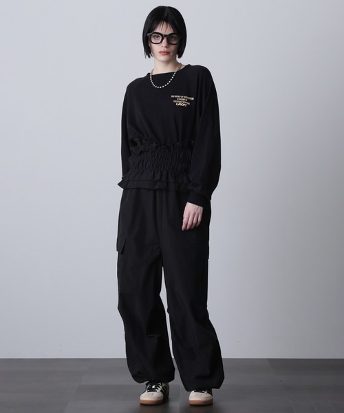 ROSE BUD(ローズバッド)の「(CREOLME)LOGO SWEAT SHIRT(スウェット・レディース・ブラック/パープル/ブルー・ONE SIZE)」の4枚目の写真