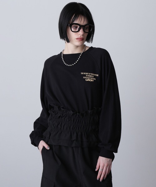 ROSE BUD(ローズバッド)の「(CREOLME)LOGO SWEAT SHIRT(スウェット・レディース・ブラック/パープル/ブルー・ONE SIZE)」の7枚目の写真