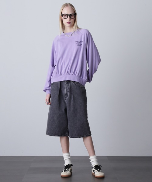ROSE BUD(ローズバッド)の「(CREOLME)LOGO SWEAT SHIRT(スウェット・レディース・ブラック/パープル/ブルー・ONE SIZE)」の20枚目の写真