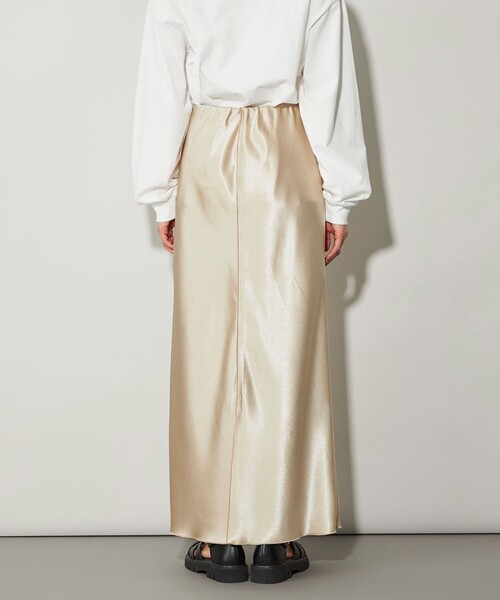 ラ*ー様 ESSENTIAL エッセンシャル ハイカウントタスランスカート 38 モノトーン花柄スカート ハイウエスト[品番：II000007195