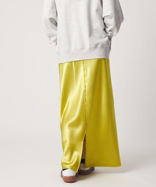 CITEN（シテン）の「＜CITEN＞エッセンシャルサテンスカート（スカート・レディース・ブラック/ベージュ/モカ/コバルトブルー/イエロー・FREE）」の13枚目の写真