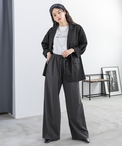 RAGEBLUE（レイジブルー）の「＜セットアップ対応＞TRステッチスラックス/イージーパンツ（スラックス・レディース・グレー/ネイビー・FREE）」の8枚目の写真