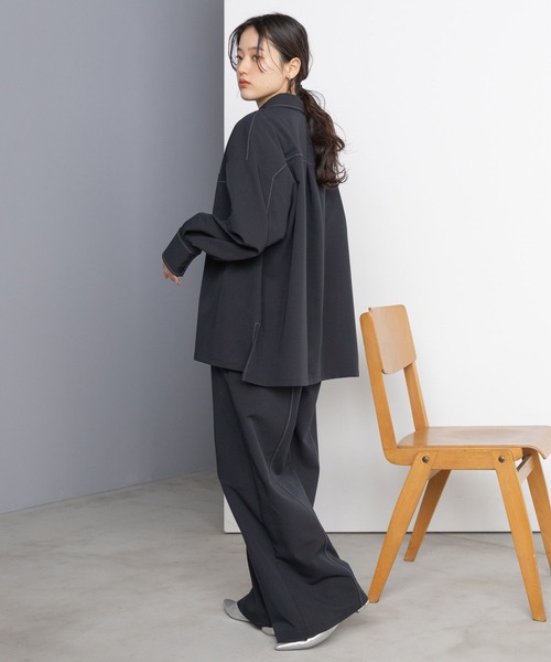 RAGEBLUE（レイジブルー）の「＜セットアップ対応＞TRステッチスラックス/イージーパンツ（スラックス・レディース・グレー/ネイビー・FREE）」の18枚目の写真