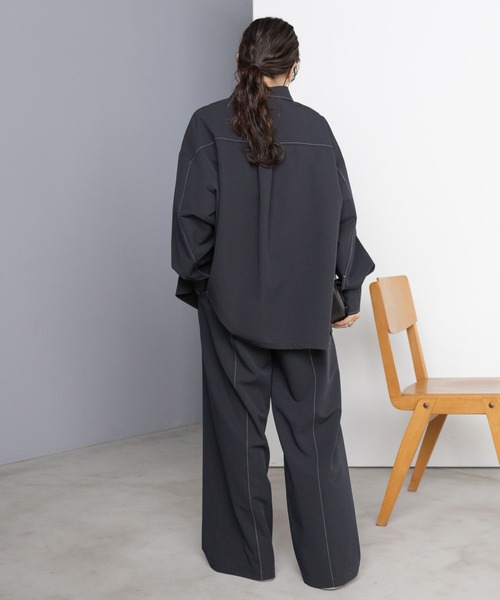 RAGEBLUE（レイジブルー）の「＜セットアップ対応＞TRステッチスラックス/イージーパンツ（スラックス・レディース・グレー/ネイビー・FREE）」の19枚目の写真