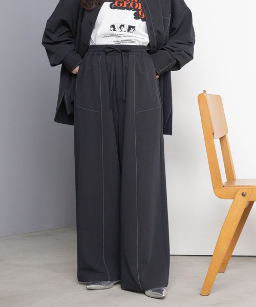 RAGEBLUE（レイジブルー）の「＜セットアップ対応＞TRステッチスラックス/イージーパンツ（スラックス・レディース・グレー/ネイビー・FREE）」の20枚目の写真