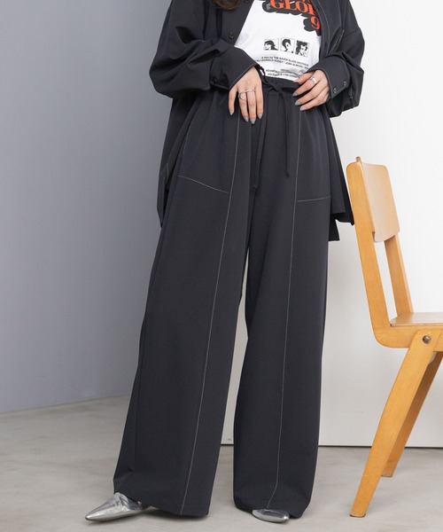 RAGEBLUE（レイジブルー）の「＜セットアップ対応＞TRステッチスラックス/イージーパンツ（スラックス・レディース・グレー/ネイビー・FREE）」の21枚目の写真