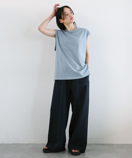 RAGEBLUE（レイジブルー）の「＜セットアップ対応＞TRステッチスラックス/イージーパンツ（スラックス・レディース・グレー/ネイビー・FREE）」の3枚目の写真