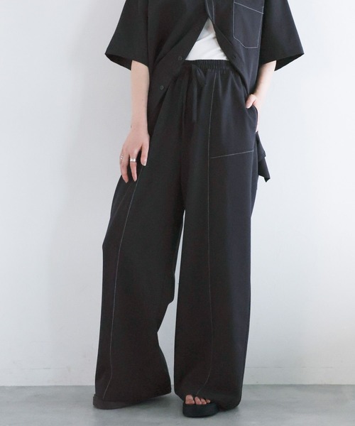 RAGEBLUE（レイジブルー）の「＜セットアップ対応＞TRステッチスラックス/イージーパンツ（スラックス・レディース・グレー/ネイビー・FREE）」の6枚目の写真