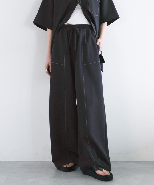 RAGEBLUE（レイジブルー）の「＜セットアップ対応＞TRステッチスラックス/イージーパンツ（スラックス・レディース・グレー/ネイビー・FREE）」の7枚目の写真