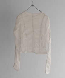 shetila（シェティラ）の「くしゅくしゅシャーリングチュール シアートップス（シャツ/ブラウス）」