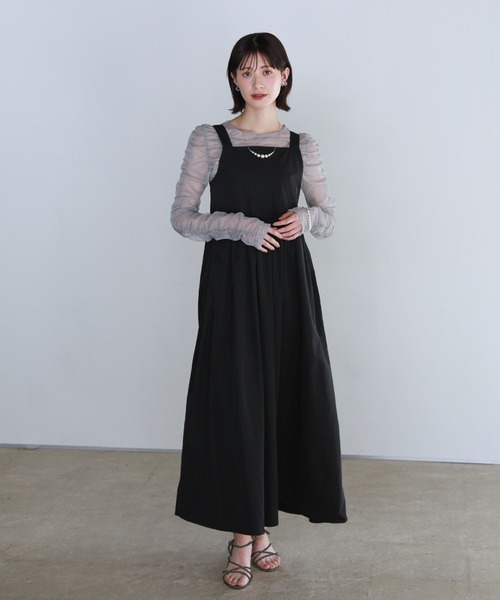 shetila(シェティラ)の「くしゅくしゅシャーリングチュール シアートップス(シャツ/ブラウス・レディース・ホワイト/グレー/ブルー/ブラック/チャコール/アイボリー・FREE)」の15枚目の写真