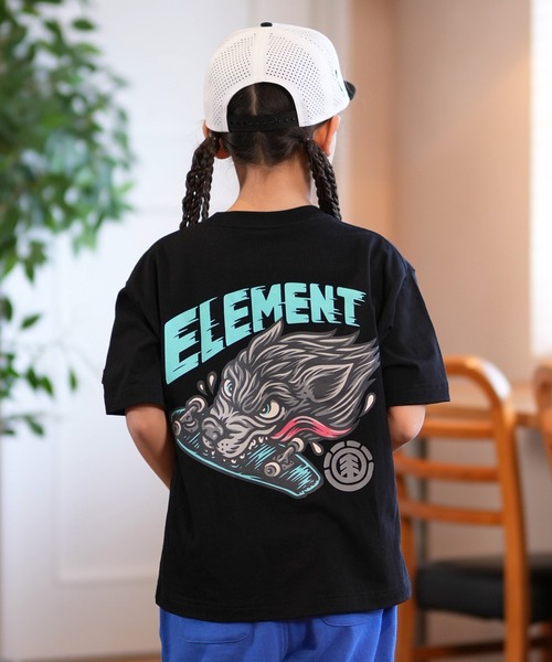 ELEMENT（エレメント）の「ELEMENT/エレメント TIMBER WOLF SS YOUTH キッズ Tシャツ BF025-244（Tシャツ/カットソー・キッズ・グリーン/ブルー/ブラック・160cm/140cm/150cm/130cm）」の2枚目の写真