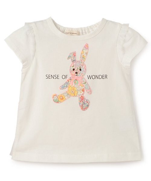 sense of wonder（センスオブワンダー）の「リバティウサギアップリケＴシャツ（Tシャツ/カットソー・キッズ・ピンク/オフホワイト・90cm/130cm/100cm/110cm/120cm/80ｃｍ）」の2枚目の写真