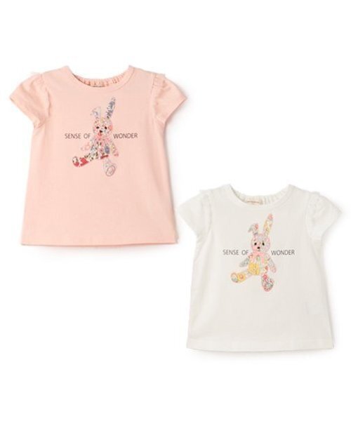 sense of wonder（センスオブワンダー）の「リバティウサギアップリケＴシャツ（Tシャツ/カットソー・キッズ・ピンク/オフホワイト・90cm/130cm/100cm/110cm/120cm/80ｃｍ）」の11枚目の写真