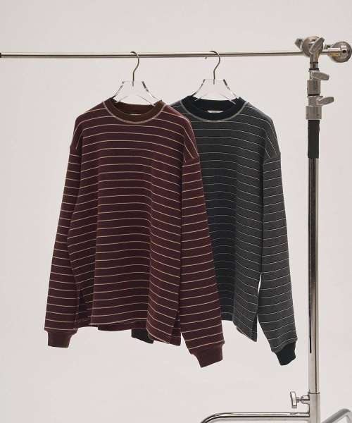 TODAYFUL(トゥデイフル)の「TODAYFUL Border Long T-shirts ボーダーロングTシャツ/12520613(Tシャツ/カットソー・レディース・チョコ/チャコールグレー・ONE SIZE)」の10枚目の写真