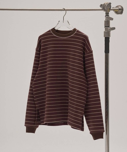 TODAYFUL(トゥデイフル)の「TODAYFUL Border Long T-shirts ボーダーロングTシャツ/12520613(Tシャツ/カットソー・レディース・チョコ/チャコールグレー・ONE SIZE)」の12枚目の写真