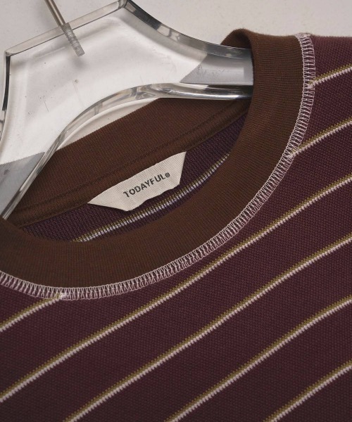 TODAYFUL(トゥデイフル)の「TODAYFUL Border Long T-shirts ボーダーロングTシャツ/12520613(Tシャツ/カットソー・レディース・チョコ/チャコールグレー・ONE SIZE)」の13枚目の写真