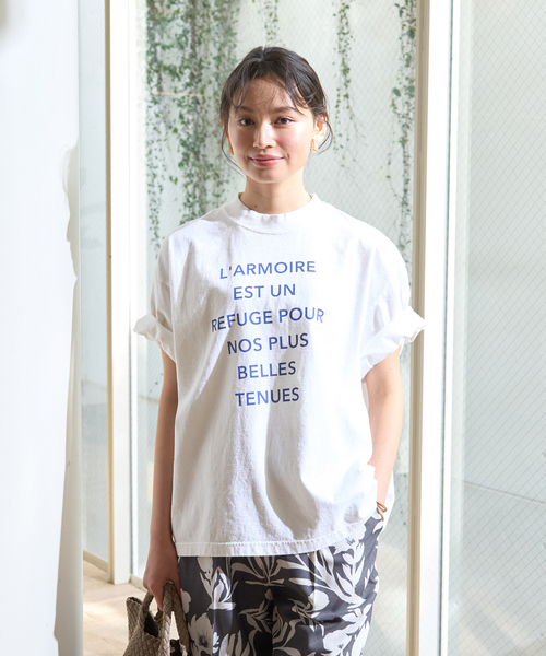 Rouge vif Anna（ルージュヴィフアンナ）の「ピグメントヴィンテージライクロゴBIG Tシャツ（Tシャツ/カットソー・レディース・ホワイト/クリーム・フリー）」の3枚目の写真