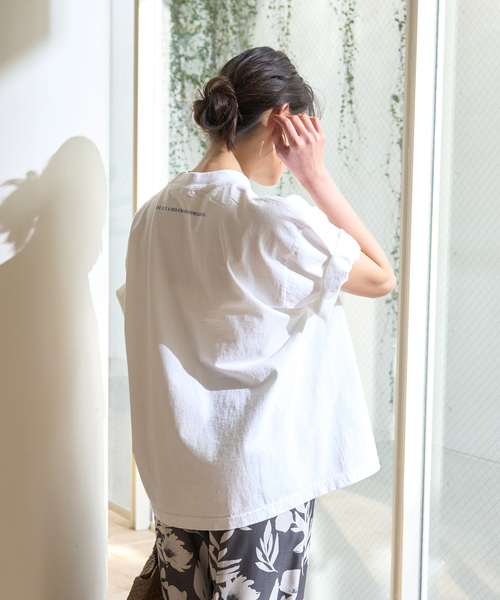 Rouge vif Anna（ルージュヴィフアンナ）の「ピグメントヴィンテージライクロゴBIG Tシャツ（Tシャツ/カットソー・レディース・ホワイト/クリーム・フリー）」の7枚目の写真