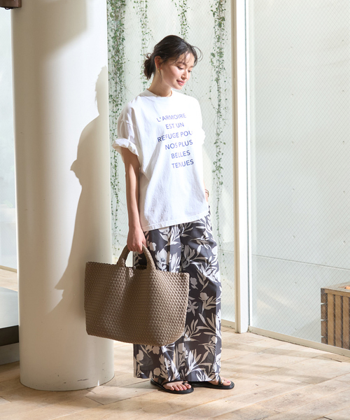 Rouge vif Anna（ルージュヴィフアンナ）の「ピグメントヴィンテージライクロゴBIG Tシャツ（Tシャツ/カットソー・レディース・ホワイト/クリーム・フリー）」の14枚目の写真