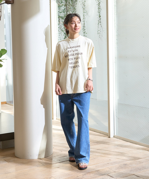 Rouge vif Anna（ルージュヴィフアンナ）の「ピグメントヴィンテージライクロゴBIG Tシャツ（Tシャツ/カットソー・レディース・ホワイト/クリーム・フリー）」の17枚目の写真