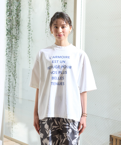 Rouge vif Anna（ルージュヴィフアンナ）の「ピグメントヴィンテージライクロゴBIG Tシャツ（Tシャツ/カットソー・レディース・ホワイト/クリーム・フリー）」の21枚目の写真