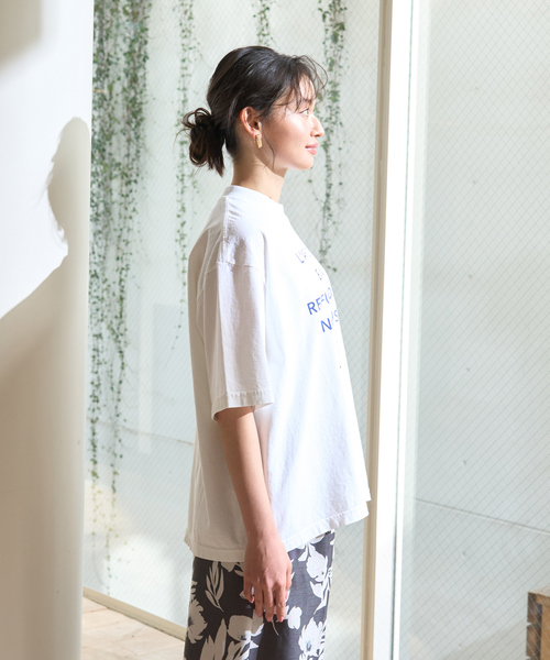 Rouge vif Anna（ルージュヴィフアンナ）の「ピグメントヴィンテージライクロゴBIG Tシャツ（Tシャツ/カットソー・レディース・ホワイト/クリーム・フリー）」の22枚目の写真