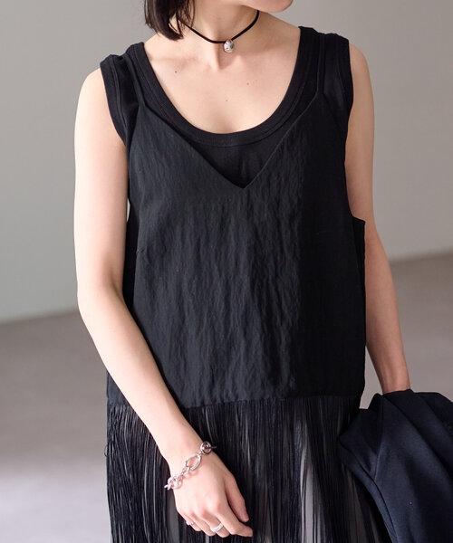 Omekashi（オメカシ）の「フリンジキャミチュニック（シャツ