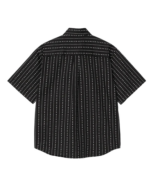 Carhartt WIP(カーハートダブリューアイピー)の「Carhartt WIP/カーハートダブリューアイピー 半袖シャツ 総柄 ショートスリーブドリューシャツ S/S DREWE SHIRT I034537(シャツ/ブラウス・メンズ・インディゴブルー/ブラック・M/L/XL)」の3枚目の写真