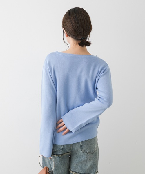 美品 22SS アーツアンドサイエンス リネンコットンブレンドボートネックニット 美品 22SS アーツアンドサイエンス リネンコットンブレンド