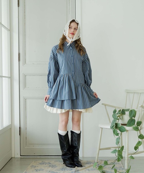 asymmetry tiered tunic / アシメティアードチュニック（シャツ
