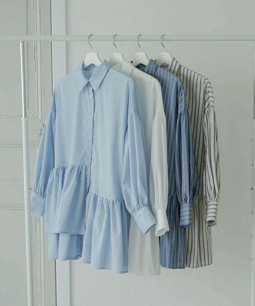 asymmetry tiered tunic / アシメティアードチュニック（シャツ