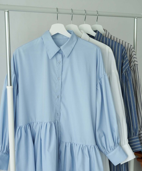 asymmetry tiered tunic / アシメティアードチュニック（シャツ