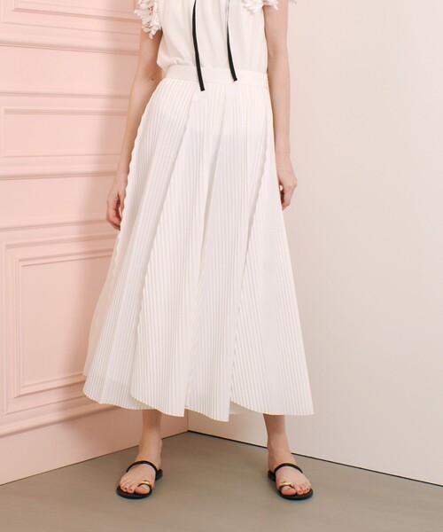 新品 LOULOU WILLOUGHBY ルルウィルビー プリーツスカート セール】【LOULOU WILLOUGHBY】ドローイングプリーツスカート