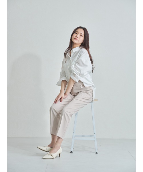 MISCH MASCH(ミッシュマッシュ)の「ZOZO限定 オーバーサイズシャツ(シャツ/ブラウス・レディース・ホワイト/ブルー・フリ-)」の22枚目の写真