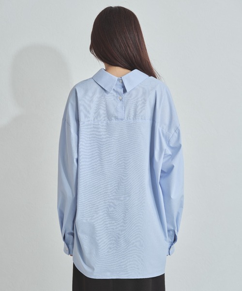 MISCH MASCH(ミッシュマッシュ)の「ZOZO限定 オーバーサイズシャツ(シャツ/ブラウス・レディース・ホワイト/ブルー・フリ-)」の20枚目の写真