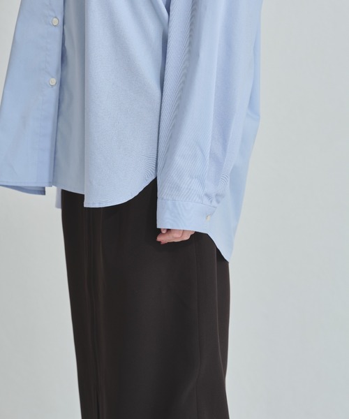 MISCH MASCH(ミッシュマッシュ)の「ZOZO限定 オーバーサイズシャツ(シャツ/ブラウス・レディース・ホワイト/ブルー・フリ-)」の17枚目の写真