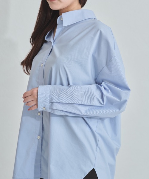 MISCH MASCH(ミッシュマッシュ)の「ZOZO限定 オーバーサイズシャツ(シャツ/ブラウス・レディース・ホワイト/ブルー・フリ-)」の18枚目の写真