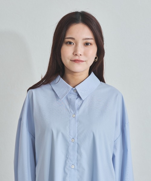 MISCH MASCH(ミッシュマッシュ)の「ZOZO限定 オーバーサイズシャツ(シャツ/ブラウス・レディース・ホワイト/ブルー・フリ-)」の19枚目の写真