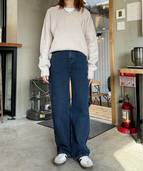 LE MORE(リモア)の「オーバルデニムパンツ(デニムパンツ・レディース・ライトブルー/ブルー・FREE)」の4枚目の写真