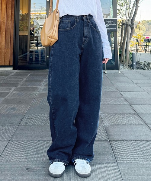 LE MORE(リモア)の「オーバルデニムパンツ(デニムパンツ・レディース・ライトブルー/ブルー・FREE)」の16枚目の写真